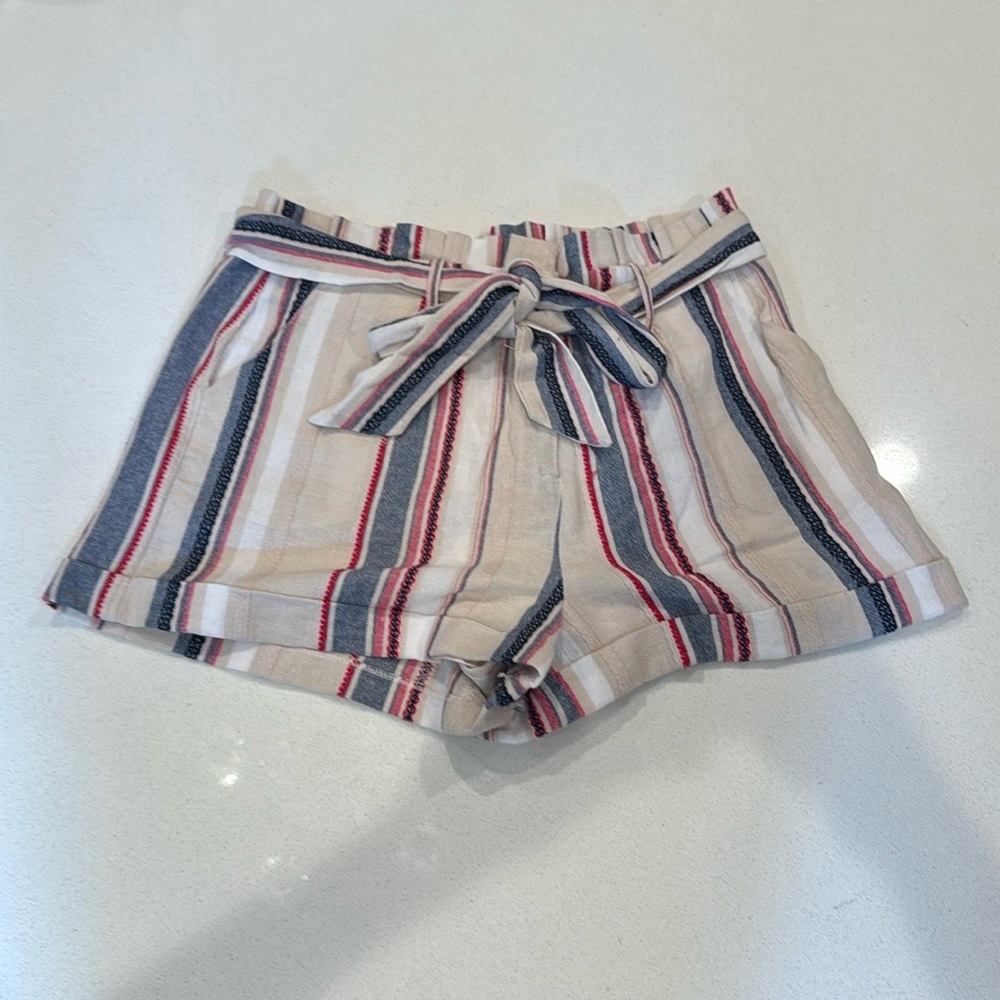 Altar'd State High Waist Red, White and Blue Shorts